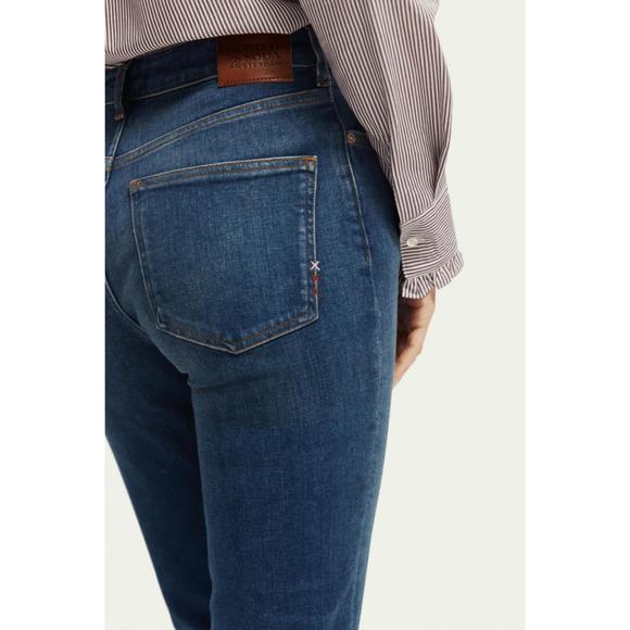 NEW SCOTCH & SODA charm flared organic cotton jeans in blue - Picture 6 of 8